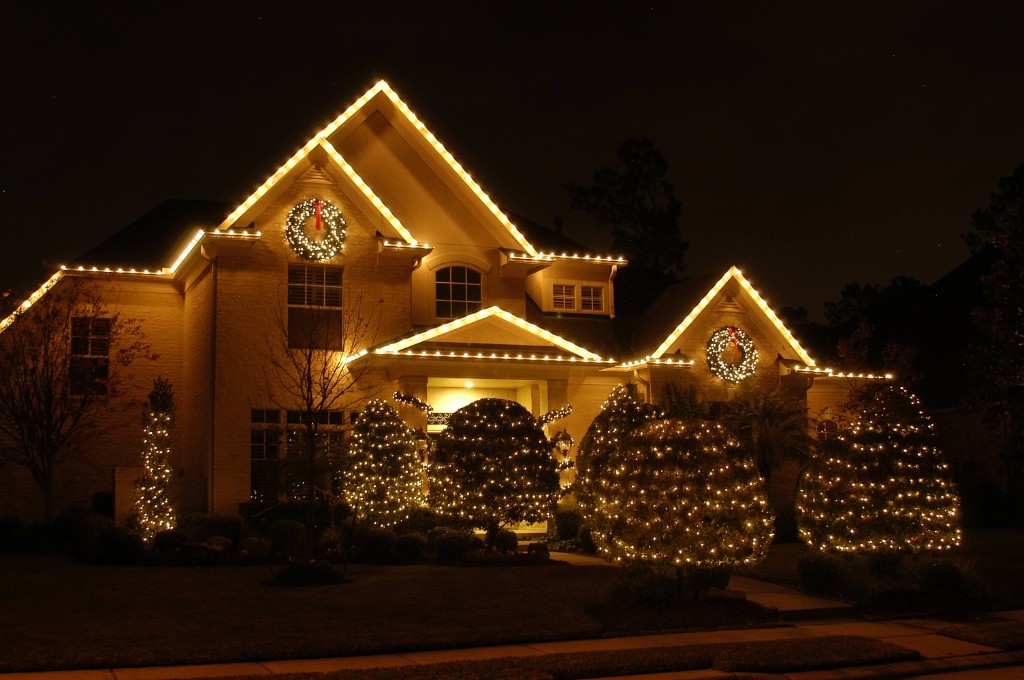 Holiday light installation